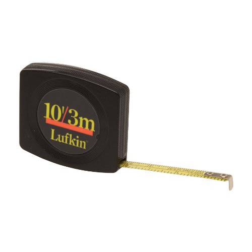 Crescent Lufkin 1/ 4 x 3m/ 10’ Pee Wee SAE/ 매트릭 Yellow 클래드 포켓 테이프 치수, 측정 - Y613ME