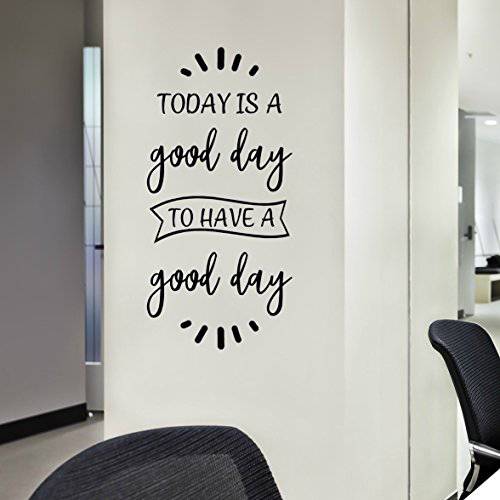 Today Is A Good Day 벽면 아트, Positive 아름다운 문구,인용구 데칼,도안 and 문구 스티커, 12x24 블랙