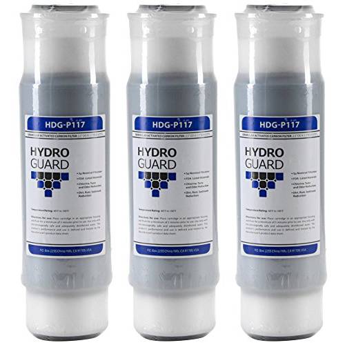 Hydronix HX-HDG-P117/ 3 호환가능한 Cuno Aqua-Pure AP117 교체용 범용 GAC 용수필터, 물 필터, 정수 필터 카트리지 - 3 Pack, 화이트