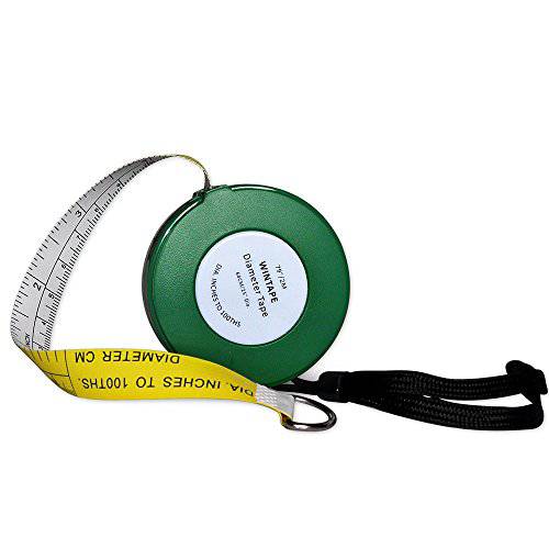 Wintape Cm and Inches to 100ths Executive Diameter 파이 Engineer’s 테이프 치수,측정 (Green)