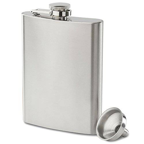 8 Ounce Premium,  누수방지, 스테인레스 Steel flask | 리커 Hip flask with Funnel and 기프트 박스 by Future Hydrate (8 oz)