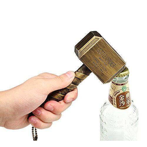 Bayram Thor 햄머 Bottle 여는사람 | 맥주 여는사람 Big 바 와인 MjolnirBronze16.5x7cm (Bronze)