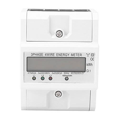 Energy Meter 쓰리 Phase Four 와이어 디지털 KWh Meter DIN-Rail 전기,자동,전동 Meter with LCD Display, 50Hz 3 x 20(80A)