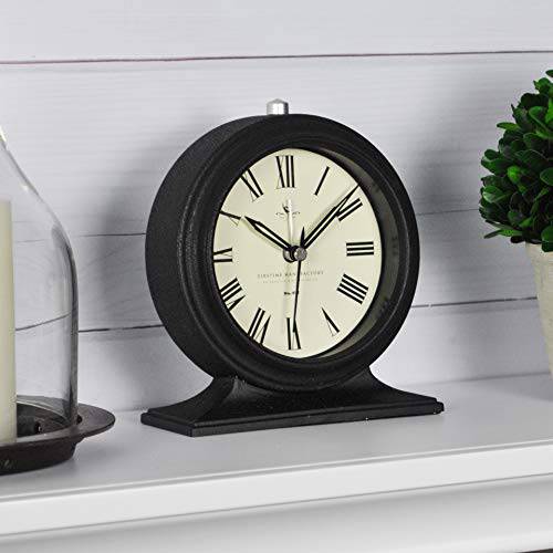 FirsTime&  Co. Antolini 테이블탑 Clock, 5.5H x 5W, 블랙