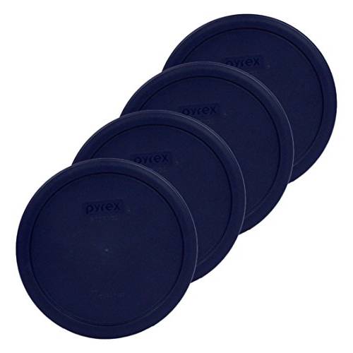 Pyrex 블루 라운드 스토리지 리드 커버 fits 6& 7 cup 라운드 Dishes 4 Pack 7402-PC