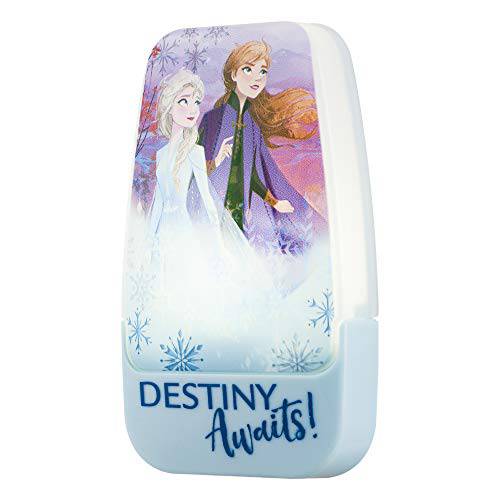 Disney Frozen Anna and Elsa Plug-in LED 취침등, 나이트 스탠드, 무드등, Dusk-to-Dawn Sensor, Girl’s Room Decor, UL-Listed Ideal for Bedroom, Nursery, Bathroom, 45670