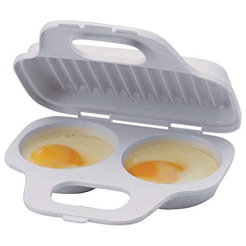 2 개 달걀반숙기, 에그포쳐 - 마이크로파 인 원 minute - BPA 프리 - 용 빨리&  건강한 브렉퍼스트