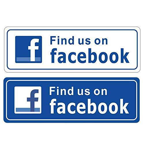 eSplanade FIND US ON Facebook Sign 스티커 데칼 - 쉬운 to 마운트 Weather 방지 롱래스팅 잉크 Size (9 x 3)