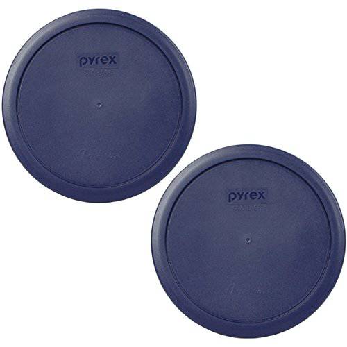 Pyrex 7402-PC 다크 블루 6/ 7 Cup 라운드 Plastic 리드 - 2 Pack
