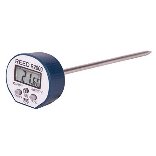 REED Instruments R2000 스테인레스 Steel 디지털 스템 Thermometer, -40 to 450°F (-40 to 230°C), 방수