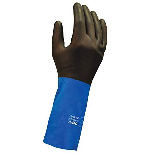 슈퍼 박리제 - 네오프렌, Chemical 방지 Gloves, 산업용 Strength, Stripping and 페인팅 Gloves,  듀러블&  리유저블, 재활용, 재사용 with Anti-slip 그립 - 1 pair (Medium)