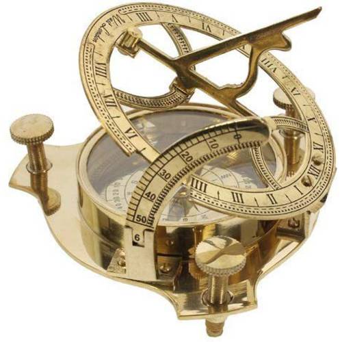 THORINSTRUMENTS (with device) 3 Sundial 컴퍼스, 콤파스 - 솔리드 황동 햇빛 Dial