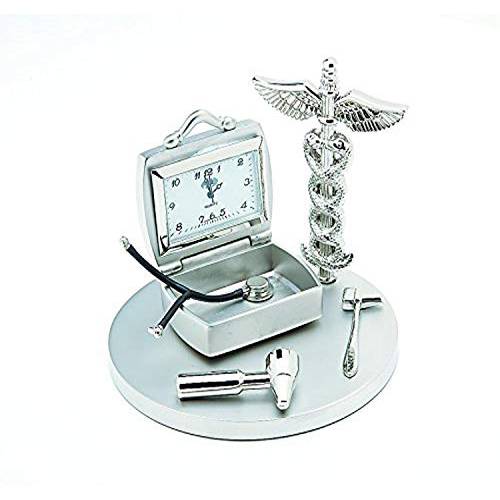 Sanis Enterprises Doctor’s Clock, 3.5-Inch, Silver