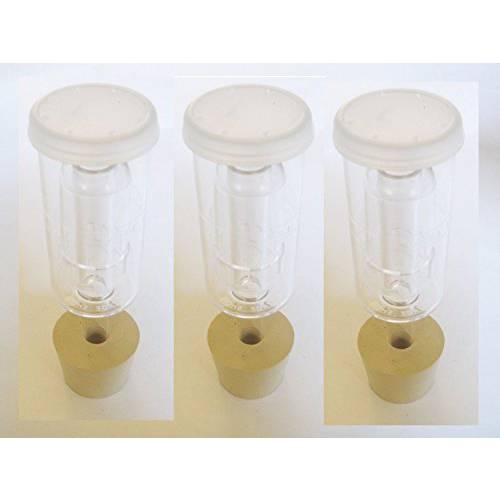 3ct. - 3 Piece Airlock with 7 차단 - 세트 of 3 (Cylinder Airlock)