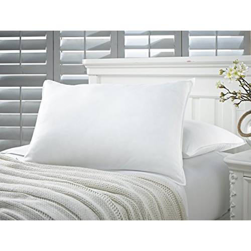 Amrapur Overseas | 오리털대체, 다운 대용 극세사 Pillows, 2 Pack (White, Standard)