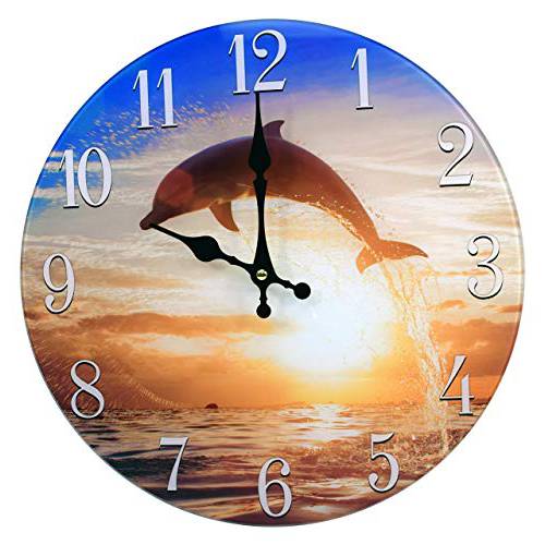 13 Glass Dolphin 선셋 시계