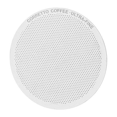 Corretto 1 Ultra-FINE 프로 리유저블,재사용 필터 for 사용 in AeroPress 커피머신, 커피 캡슐 머신, 커피 메이커, 고급 스테인레스 Steel, 브루잉 가이드 Included 보증