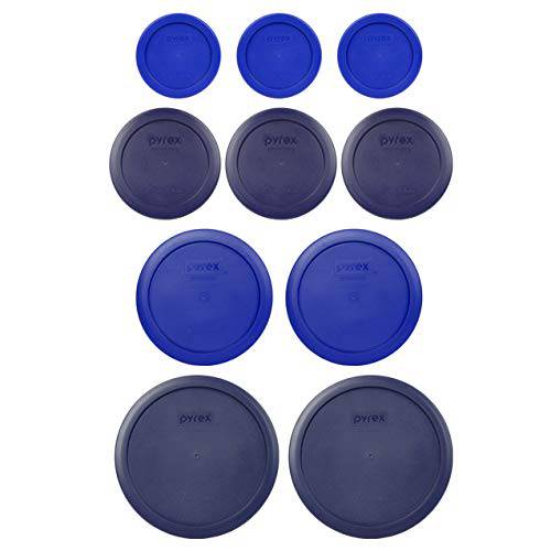 Pyrex (2) 7402-PC 6/ 7 Cup 블루 (2) 7201-PC 4 Cup Cadet 블루 (3) 7200-PC 2 Cup 블루 (3) 7202-PC 1 Cup Cadet 블루 교체용 요리,음식 스토리지 Lids