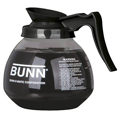 BUNN 커피포트 Decanter/ 보온병,보냉병 블랙 레귤러 - New Glass 모양뚜껑디자인 모양 - 인체공학 핸들 - 12 Cup 생산능력 -