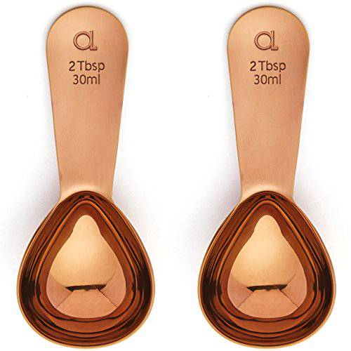 Apace 생활 커피 스쿱 (Set of 2) - 2 Tablespoon ( 큰술) - the Best 스테인레스 스틸 계량스푼 for Coffee, Tea, and More