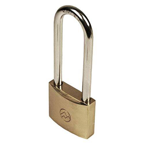 FJM Security Products  마운틴 Series (BP125LS-KD) 솔리드 황동 자물쇠, 1-1/ 4 와이드 키,열쇠 여러, 2-1/ 8 롱 걸쇠