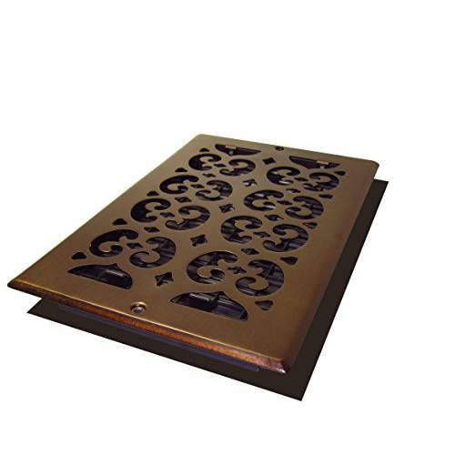 Decor Grates SP610W-RB Wall/ 천장 Scroll Plated Register, 6 x 10 Inch, Rubbed Bronze