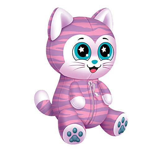 Novelty, Inc. Animal 여행용 Palz 양면 채워진것 Animal 넥 베개 - Striped Cat