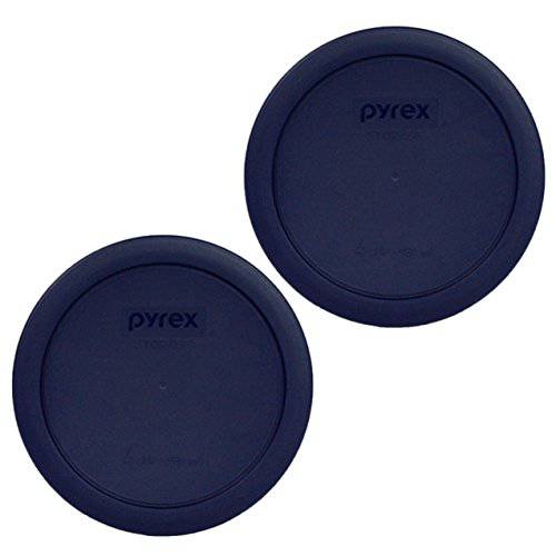 Pyrex 7201-PC 4 Cup 블루 라운드 Plastic 요리,음식 스토리지 리드 - 2 Pack