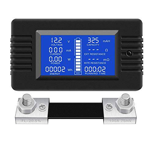 DC 다기능, 멀티 배터리 모니터 Meter 0-200V 0-100A LCD 디스플레이 디지털 Current 전압,볼트 태양광 파워 Meter 멀티미터,전기,전압계,측정 Ammeter 전압계