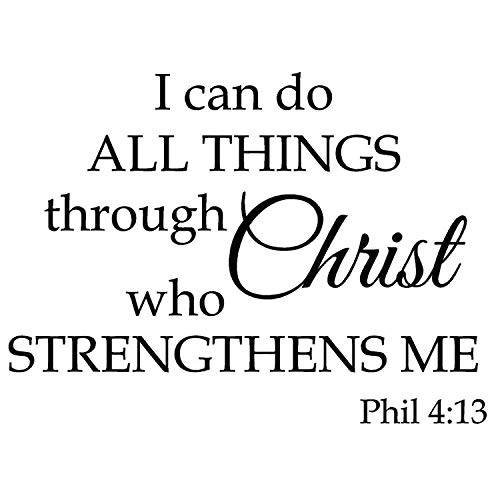 I Can Do 모든 Things Through Christ who 강화 Me, 벽면 스티커 동기부여 벽면 데칼,도안, 패밀리 아름다운 벽면 스티커 문구, 인용구 …