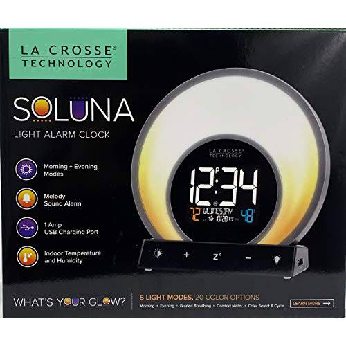 Soluna La Crosse 테크놀로지 라이트 알람 시계- 5 라이트 Modes