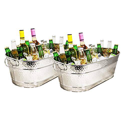 세트 of 2 - Colt 음료 Tub&  아이스 Bucket for 맥주&  와인 홈 Party 이벤트 (스테인레스 스틸)