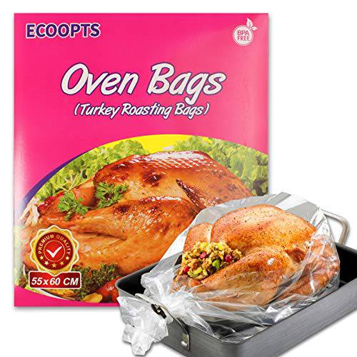 ECOOPTS  육류 오븐 백 라지 사이즈 오븐 요리,베이킹 로스팅 백 for 치킨 고기,요리,조리 Ham 해물 야채, 과일 - 10 백 (21.6 x 23.6 in)