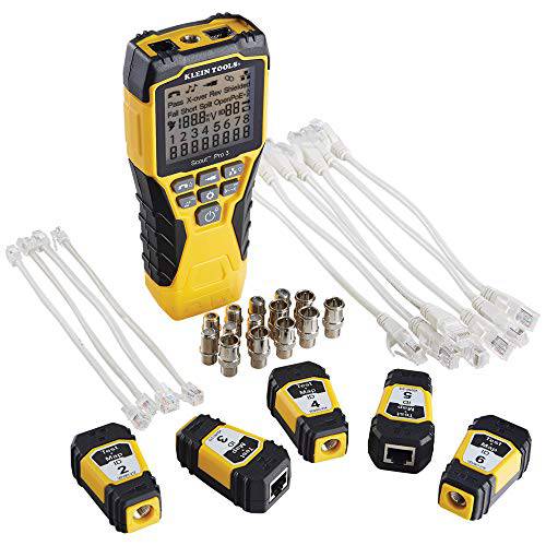 Klein Tools VDV501-853 CoaxialCable 테스터,tester, Scout 프로 3 with Test-n-Map 원격, Includes 리모컨 2 - 6, Tests 음성, Data and 비디오 케이블