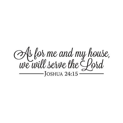 As for Me and My House We Will 서브 The Lord Joshua 벽면 스티커 제거가능 데코레이션,데코,장식 for Room 데칼,스티커