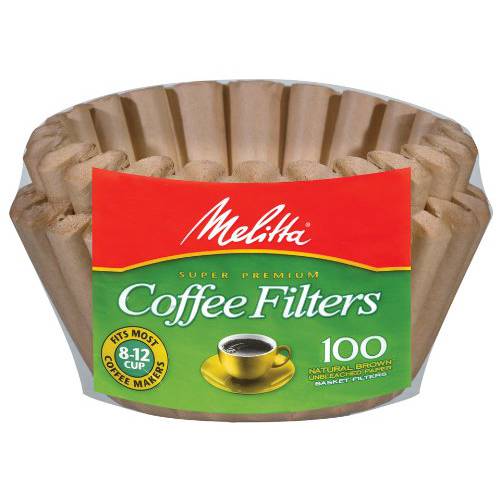Melitta  바스킷 커피 필터 내츄럴 브라운 표백되지않음 100 Count