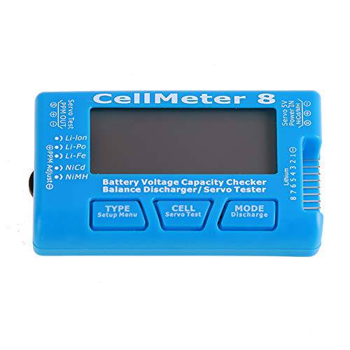 RC CellMeter 8 디지털 1S-8S 배터리 용량 잔량표시,체커 배터리 전압 테스터 LCD 백라이트 리포 Life Li-ion NiMH 니카드
