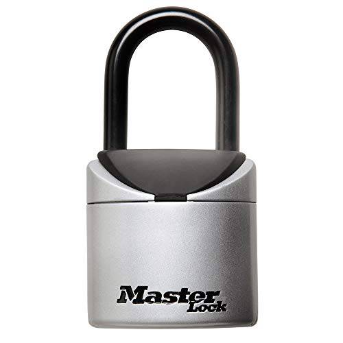 Master Lock  잠금 박스, 세트 개인 콤비네이션 휴대용 키 세이프, 2-3/ 4 in. 와이드, 5406D, 블랙, 그레이