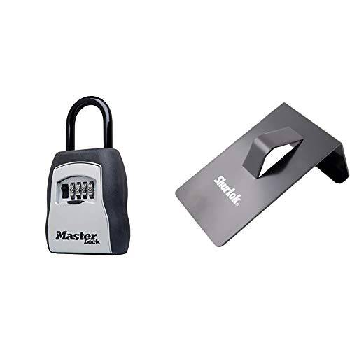 Master Lock 5400D 세트 개인 콤비네이션 휴대용 잠금 박스, 5 키 용량,  블랙& ShurLok SL-180 Lockbox Over the 도어,  블랙