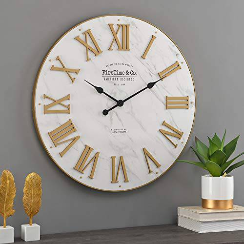 FirsTime& Co.  골드 Emmett Shiplap 시계, 아메리칸 Designed,  골드, 27 x 2 x 27 인치 (31206)