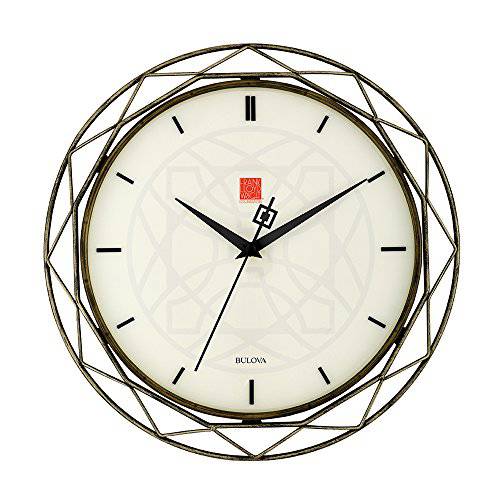 Bulova  시계 C4834 Luxfer 프리즘 14 인치 Frank 로이드 Wright Inspired 벽시계