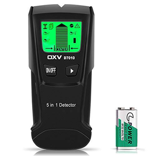 OXV 기둥탐지기, 벽체 탐지기 벽면 Scanner-Improved 5 in 1 전자제품 센터 탐지 센서/ 딥 모드 탐지기 우드, AC 와이어, 메탈 스터드,금속 Joist and 빔 감지,센서 LCD 디스플레이 and 사운드 경고