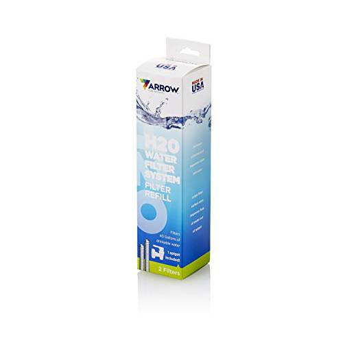 화살 홈 Products Cleara H2O 워터 여과 시스템 교체용, 포함 2-Filters and 1-Spigot, 화이트