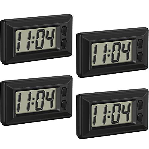 4 피스 전자제품 시계 접착 패드 LCD 디지털 자동차 시계 테이블 자동차 대쉬보드 데스크 전자제품 시계 자동차 대쉬보드 홈 데스크 오피스