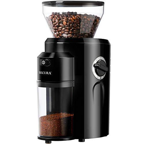 Secura 봉 Burr 커피 그라인더, 전기,전동 커피 그라인더 18 프라인더,분쇄기 조절, 조절가능 Burr 밀,분쇄기 커피 빈 그라인더 2-10 컵