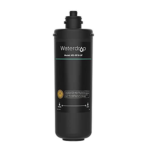 Waterdrop RF10-UF 0.01 Micron 용수필터, 물 필터, 정수 필터, 8000 갤런 하이 용량, 교체용 Waterdrop 언더 싱크대 워터 여과 시스템