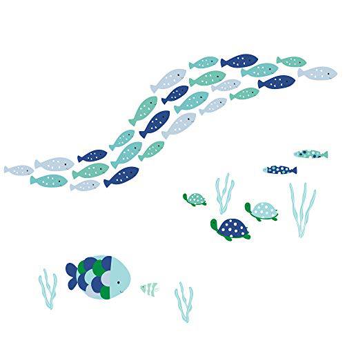 양& IVY Oceania Aqua/ 블루 수중 피쉬 벽면 데칼,도안/ 스티커