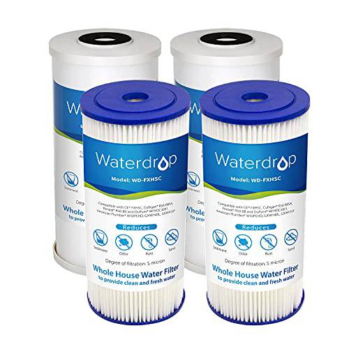 Water5 Micron 10 x 4.5 Whole 집 용수필터, 물 필터, 정수 필터, 교체용 GE FXHSC/ FXHTC, Culligan R50-BBSA/ RFC-BBSA, 팩 of 4