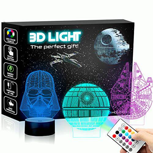 스타 워즈 램프 세트 of 3 - 데스 스타 3D 라이트 Awesome 선물 스타 워즈 팬 75159 (MT471) Starwars 선물