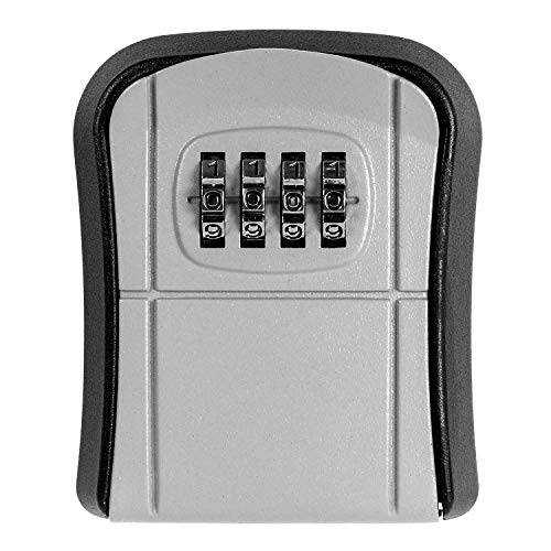 Acroma 세큐리티 키 잠금 박스 벽면 마운트 (A0101K) 4-Digit 콤비네이션 Water-Proof Lockbox of 5 집 키 용량 Both 외부 and 내부 사용